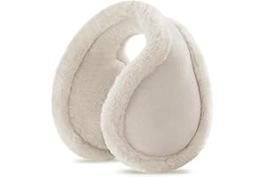 SEDEX Ear Muffs Women Winter Adjustable Fluffy Earmuffs Foldable Furry Ear Warmer Ladies Plush Thermal Faux Fur Covers Soft Windproof Headband Unisex Outdoor Sports Ski Cycling Headwear