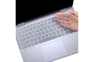 MUBUY-GOL Housse de protection pour clavier d'ordinateur portable Dell Inspiron 14 5440 7441 7440 7445 et Inspiron 16 7640, Inspiron Plus 14 7441 7440 et Inspiron Plus 16 7640 Transparent