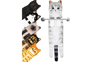 PAT JUUMG Regali Divertenti Gatto Asciugamani,Casa e Cucina Bagno Decorazioni Asciugamano,Oggetti Per La Casa,Gatto Gadget Utili,Originali Idee Regalo,Compleanno Regali Per Donna/Mamma/Amanti Dei Gatti