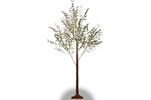 Suusolny 120cm LED Lichterbaum 180 LEDs Innen und Außen Weihnachtsdeko Künstlicher Olivenbaum Leuchtbaum Lichterbaum Lichterzweige Baum Dekobaum Lichterdeko für Büro Wohnzimmer - Warmweiß Licht