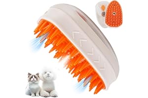 DGMYFY Spazzola a Vapore per Cani Con Irradiazione UV,Massaggio,Pulire e Toelettatura 4 in 1,Spazzola a Vapore per Cani a Pelo Lungo di grandi dimensioni,Spazzola Vapore Gatti e Cani(Senza vibrazioni)