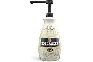 White Chocolate Café Sauce™ by Hollander Chocolate Co. | Perfect for the Professional or Home Barista | Rainforest Alliance Certified | Gluten-Free, Soy-Free, Corn Syrup-Free | Net Wt. 91oz (64 fl.