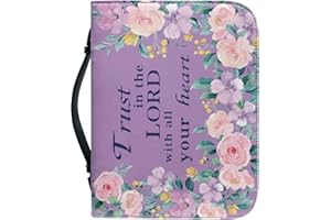 Dajingkj Bible Cover with Zip Large Leather Personalised Bible Bag Women's Bag Bible Book Church Handbag Bags