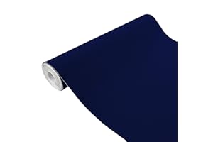 DecoMeister Lámina Autoadhesiva de Terciopelo Vinilo Adhesivo para Muebles Mesa Encimera Papel para Bricolaje Película para Forrar Decoración para Hogar En Rollo 45 x 100 cm por Metros Azul Marino
