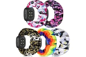 DKGKOO Scrunchie Watch Strap for Women Compatible with Fitbit Versa 4 / Versa 3 /Sense/Sense 2