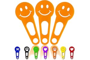 ONAIR 3 gettoni per il carrello della spesa, rimovibili immediatamente come portachiavi; 3 pezzi in un set Sblocca carrello Sblocca carrello (Arancia, Happy Face)