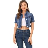 Toocool - Giacca Jeans Giubbino Corto Giubbotto Denim Maniche Corte Sexy  Nuova A1791 [XL,Blu] : Amazon.it: Abbigliamento