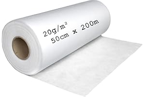 KOI- UND BONSAIPARK HERDECKE Koi Herdecke Filtervlies für Teich & Filteranlagen | Stärke: 20g/m² | 50 cm x 200 Meter | Wasserdurchlässige Vliesrolle in Profiqualität | Made in Germany