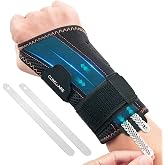 CURECARE Carpal Tunnel Wrist Brace with 2 Interchangeable Splints (Right) | Breathable Carpal Tunnel Splint, Day Night Suppor