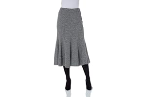 Roman Originals Flared Skirt for Women UK Ladies Flute Peplum Textured Fit & Flare Pencil Jersey A Line Midi Pleated Elasticated Waist Pull On Work Occasion Office