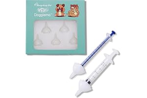 Bubble milk bowl Silikon Smoczek do karmienia and Syringes for Newborn Kocięta, Szczeniaki, Króliki, Small Animals Dongdong pet (5 Biały nipple+3 Strzykawka)