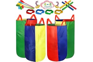 WYRJXYB Sports Day Kit Potato Sack Race Bags Backyard Games for Kids Adults, Field Day Birthday Party Outdoor Games for Kids Family,Egg and Spoon 3-Legged Relay Race Carnival Game,Easter Lawn Garden Games