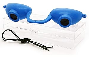 Super Sunnies EVO Flex UV Tanning Goggles - FDA Compliant Tanning Glasses for Eye Protection - Allows Visibility - Clear Case