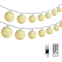 DeepDream Guirlande Lumineuse Boules, 6.6M 30 LED Chaîne Lumière ...