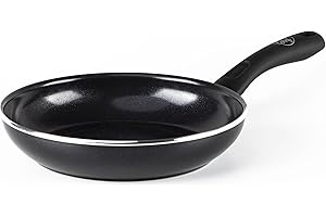 GreenChef Diamond Poêle à frire Antiadhésive en Céramique Saine de 20 cm, Poêle à oeufs, Sans PFAS, Convient à l'induction, Va au four jusqu'à 160˚C, Lavable au lave-vaisselle, Noir
