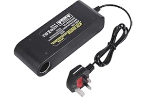 LXLQZXW 12V 10A Power Adapter Car Charger Converter,Car Cigarette Lighter Socket AC/DC Power Supply Adapter Transformer for Tire Inflator, Car Refrigerator, Car Vacuum Cleaner, and Other Car Devices