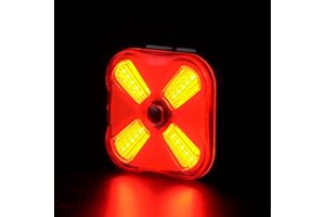 RAVEMEN CLO6 Fanalini Posteriore per Bicicletta,50 Lumen 7 modalità Luce del Freno,Luce di Avvertimento con sensore di frenata e sensore di Luce,USB-C Ricaricabile Impermeabile IPX6