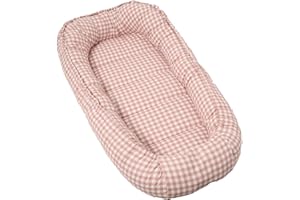 MOLIS & CO molis&co. Nido de Bebé 90 x 50 cm. Reductor de Cuna o Nido de Colecho para Bebe. Algodón. Cuna Portátil o de Viaje para recién Nacido. Oeko-Tex 100. (Dusty Rose)