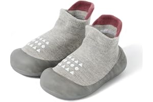 Bearbay Baby Walking Sock Shoes Infant Non-Slip Breathable Slippers with Soft Rubber Sole Baby Boys Girls Sneakers