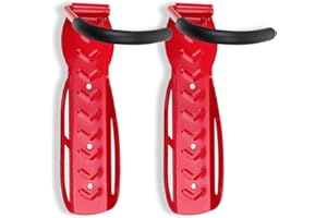 Schramm® 2 pz. portabiciclette Supporto a Parete in 6 Colori selezionabili Portabiciclette per 2 Biciclette Supporto a Parete Supporto a Parete Supporto a Parete portabiciclette, Farbe:Rot