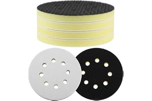 Larrel 5 stycken 125 cm slippapper med 8 hål, sandpapper 125 mm kardborreband
