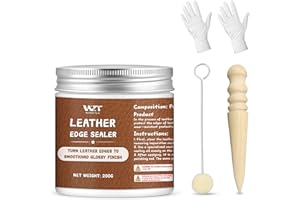 DINGSEN Leather Edge Finishing Gum, High Gloss Burnish Polish for Smooth Leather Edges, Water Based Non Toxic Formula, Works on Belts Wallets Bags Shoes