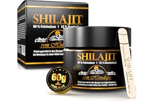 ‎BIOTARY BIOTARY Shilajit Harz Gold Standard 60g 85+ Mineralien, Maximale Potenz aus dem Himalaya über 3 Monate Vorrat 100% Rein & Original Vegan & Ohne Zusätze