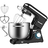 HOWORK Impastatrice Planetaria 1500W 8Litri 6 Velocità Robot da Cucina con uncino impastatore e mescolatore in alluminio, fru