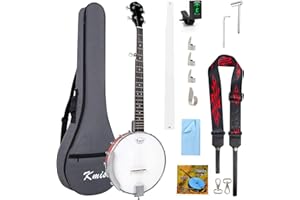 Kmise, 5-String, Professional Beginner Banjo Set, Full Size