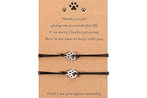 Gjinxi Cat Memorial Paw Bracelet - Pet Loss Sympathy Gift - Furry Friend Memory Token