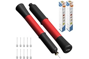 (2 Pack) Fenxyo Ball Pump with Needle Storage, Football Pump with 5 Needles & Extendable Cable, Hand Pump for Balls, Ball Air Pump for Football Basketball Soccer Volleyball Rugby Ball