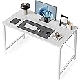 CubiCubi Computer Desk 100 x 48 x 75 cm Home Office Laptop Desk Study Writing Table, Modern Simple Style, White