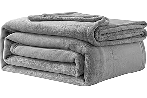 Good Nite Przytulny koc polarowy 230 x 270 cm, narzuta na sofę, miękkie duże koce i narzuty dla dorosłych, narzuty na sofę, ciepłe, można prać w pralce, szary