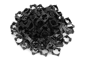 TIIYEE 100pcs 18650 Staffa Del Supporto, Datteria Connettore Ioni Litio Cilindrico per Batteria Confezione Pacco Batterie Fai Da Te Connettori in Plastica Distanziatore Cella Portabatteria Cilindrica