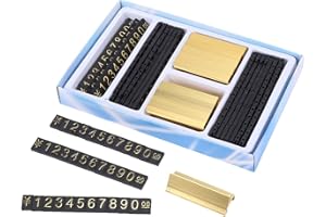 HAPTUFER 19 gruppi tono metallo, numeri arabi cartellini prezzi