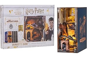 Revell Tiny Adventures, Gringotts Bank Harry Potter, Magische Miniaturwelt Der Gringotts Bank, Handgefertigte Buchstütze, Perfekt für Sammler und Harry Potter Fans