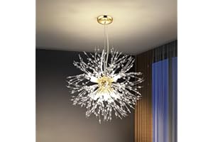 ‎VIKAEY Vikaey Modern Kronleuchter Kristall, Pendelleuchte Esstisch, Feuerwerk Sputnik Chandelier, Esstischlampe Hängend, Hängelampe Für Schlafzimmer Küche Wohnzimmer Esszimmer (8 Licht,Gold)