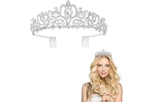 TOYHOOD Princess Tiara, Princess Tiara, Crystal Crown Girls Rhinestone Tiara with Comb Headband Princess Queen Hair Accessories Girls Tiaras and Crowns for Wedding Birthday