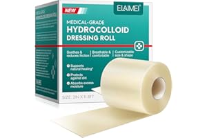 BODY JUICE OIL Rotolo di idrocolloide per medicazioni di ferite, idrocolloide, per acne, vesciche, tagli, graffi, ferite, 5 cm x 3,6 m, extra sottile, impermeabile, autoadesivo, dimensioni e forma fai da te