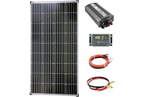 SOLARTRONICS Komplettset 1x130 Watt Solarmodul 600 Watt Wandler Laderegler Photovoltaik Inselanlage