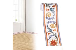 WLERTCOP cenefas adhesivas para paredes cenefa adhesiva cocina cenefas adhesivas baño cenefa adhesiva decorativa pared cenefa adhesiva para pared cenefa adhesiva cocina pvc autoadhesivo cenefa de baño,10m*10cm