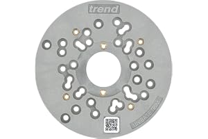 Trend Universal Trim Router Sub-Base, 150mm, Förbättrad Kompatibilitet för 8mm Kantfräsar, UNIBASE/TRIM