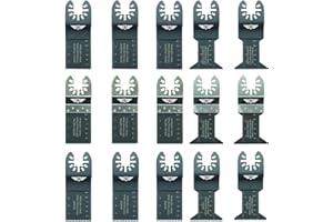 15 x TopsTools FAK15 Fast Fit Mix Blades Compatible with Dewalt Stanley Black and Decker Bosch Fein (Non-StarLock) Makita Milwaukee Hitachi Parkside Ryobi Worx Workzone Multi Tool