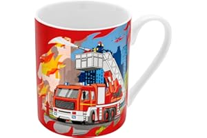 Sheepworld Tasse Feuerwehr | Kindertasse, Porzellan, 20 cl, in Geschenkbox | Geschenk für Kinder, Kindergeburtstag, Geschenk Jungs, Schulanfang, Schultüte | 74312