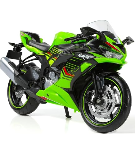 Risopen Kawasaki Ninja ZX-6R Mini Diecast Motorcycle Toy - Blue