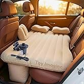 Toy Imagine Car Inflatable Bed with Air Pump & 2 Pillows Quick Inflatable Back Seat Bed Car Bed for Kids, Travel, Trip, Campi