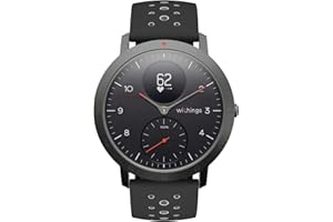 Withings Steel HR Sport - Montre Connectée Hybride Multisport, GPS Connecté, Fréquence Cardiaque, Niveau de Forme Physique via VO2 Max, Suivi de l'Activité et du Sommeil, Notifications du Smartphone