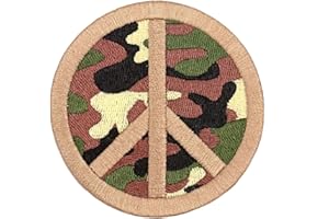 LILIE CRÉA Patch militaire, écusson armée, peace and love, patch camouflage, écusson militaire, écusson armée thermocollant armée pour customisation de vêtements et accessoires, 7,3 cm