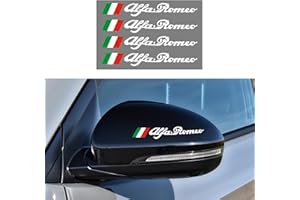 HENGYUESHANG Drapeau de l'Italie - Emblème latéral pour Alfa Romeo 4C, 147, 156, 166, 159 Giulietta, Giulia, Spider, GT, Stelvio - Blanc en Plastique