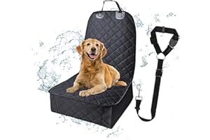 TOFFCAEA Coprisedile Per Auto Per Cani,Telo Auto Per Cani,Copertura Per Auto Per Animali Domestici,per sedili anteriori, Adatto Per La Protezione Pulita Di Auto Suv E Camion (Nero)